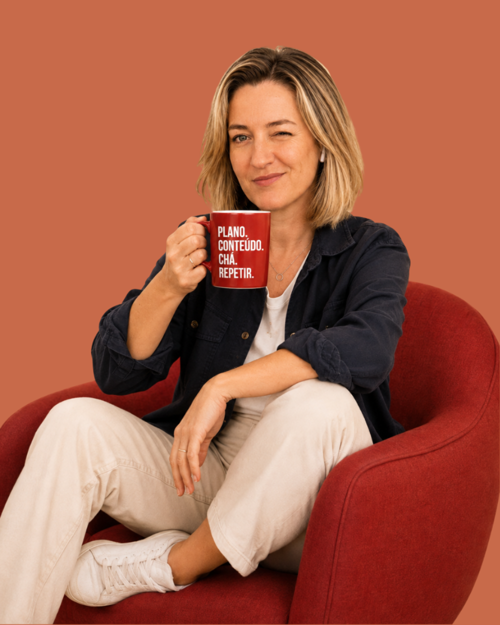 Clem Marquis com a caneca